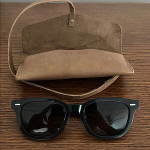 RAEN Myles Sunglasses and Line Of Trade Tan Leather Case